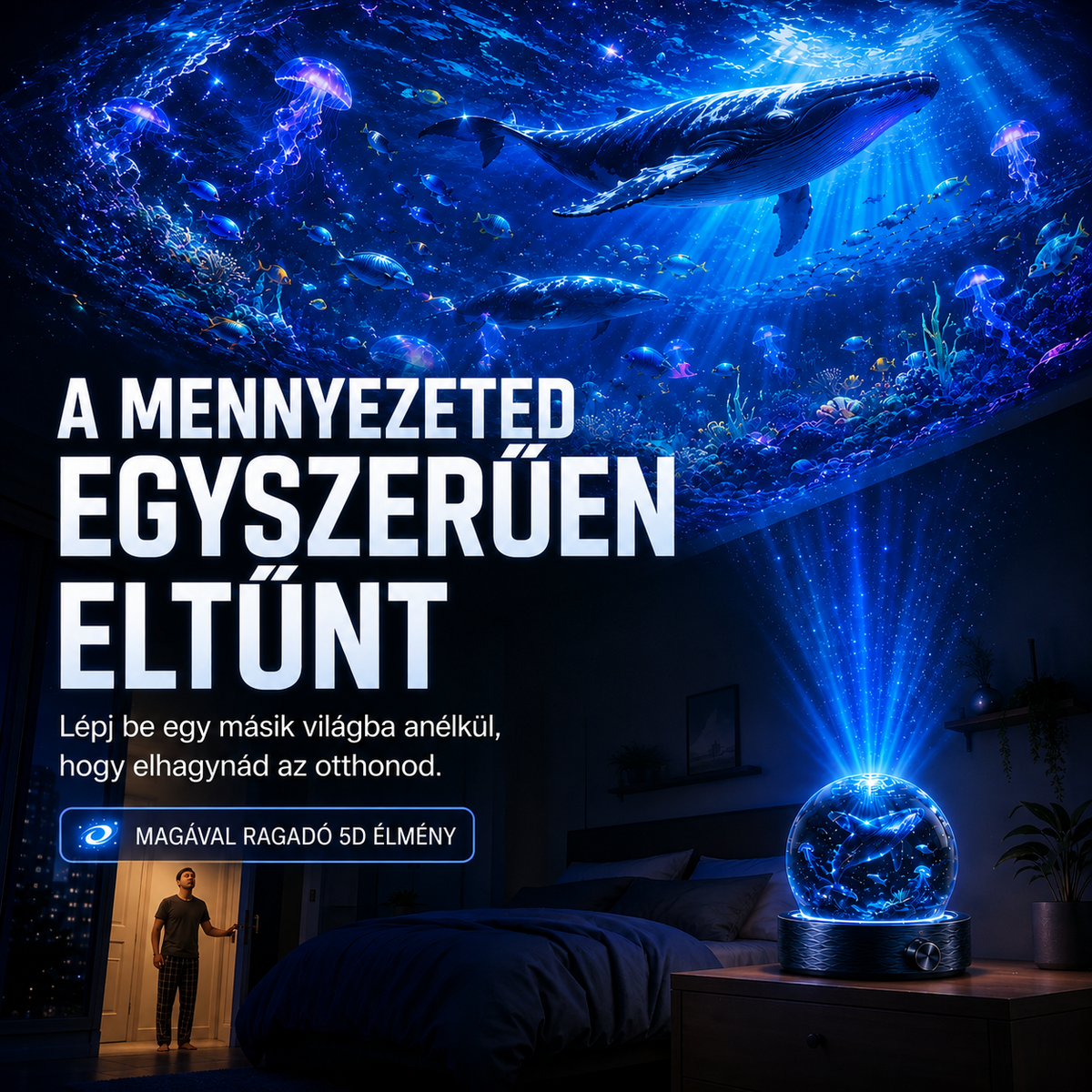 BVJ® ⭐2026 PRO MAX 5D intelligens világprojektor Több mint 100 magával ragadó világ létrehozása Bluetooth vezérléssel és hangeffektekkel