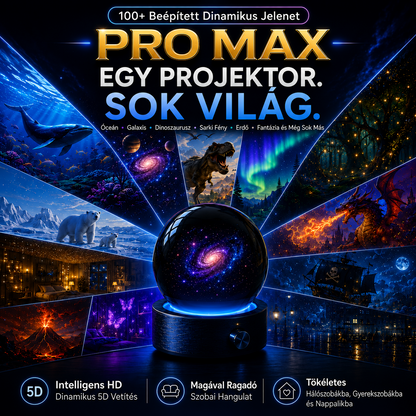 BVJ® ⭐2026 PRO MAX 5D intelligens világprojektor Több mint 100 magával ragadó világ létrehozása Bluetooth vezérléssel és hangeffektekkel