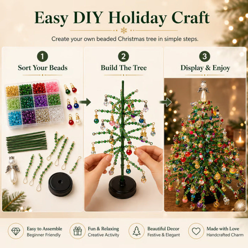 DIY Beaded Christmas Tree Kit – 🎅Create Your Own Sparkling Holiday Decoration
