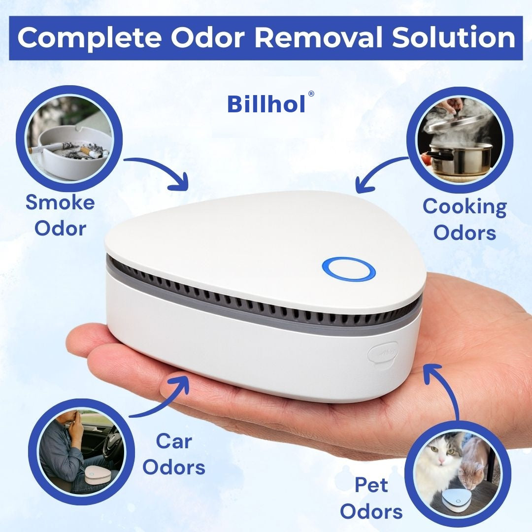 Billhol®  Portable O₃ Odor Removal Machiner | Smoke, Pet, Kitchen & Car Odor Treatment