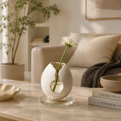 Inregathy Broken Shell Ceramic Vase