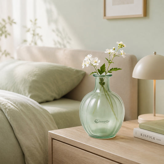 Inregathy Sage Green Glass Vase