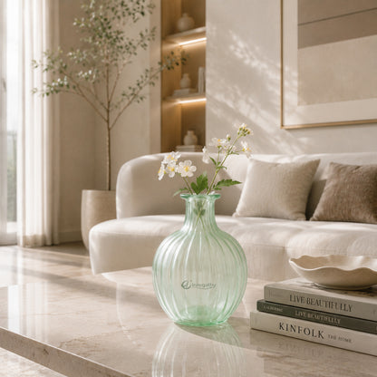 Inregathy Sage Green Glass Vase