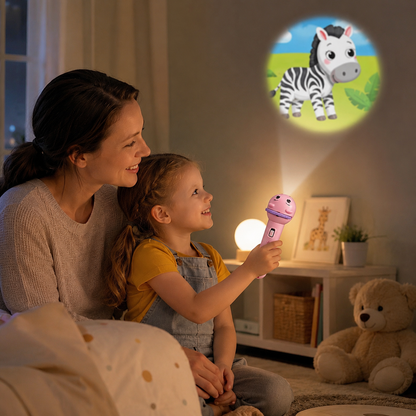 𝐁i𝐥𝐥𝐡𝐨𝐥®Kids Projection Flashlight, Bedtime Story Projector Toy