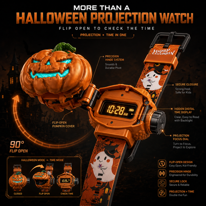 𝐁i𝐥𝐥𝐡𝐨𝐥® 3D Dinosaur Projection Watch🎃Realistic T-Rex Design, Safe Soft Strap for Kids Ages 3+