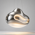 Organic Curved Metal Cloud Pendant Light