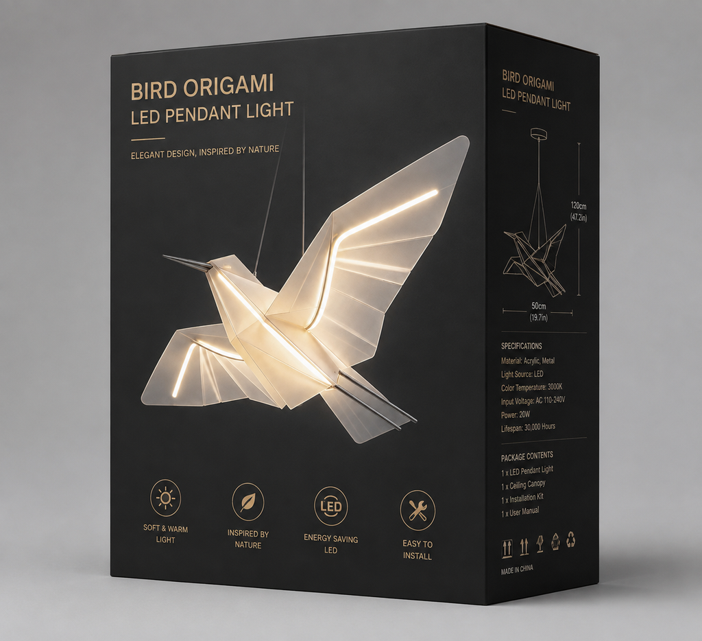 Origami Bird Pendant Light