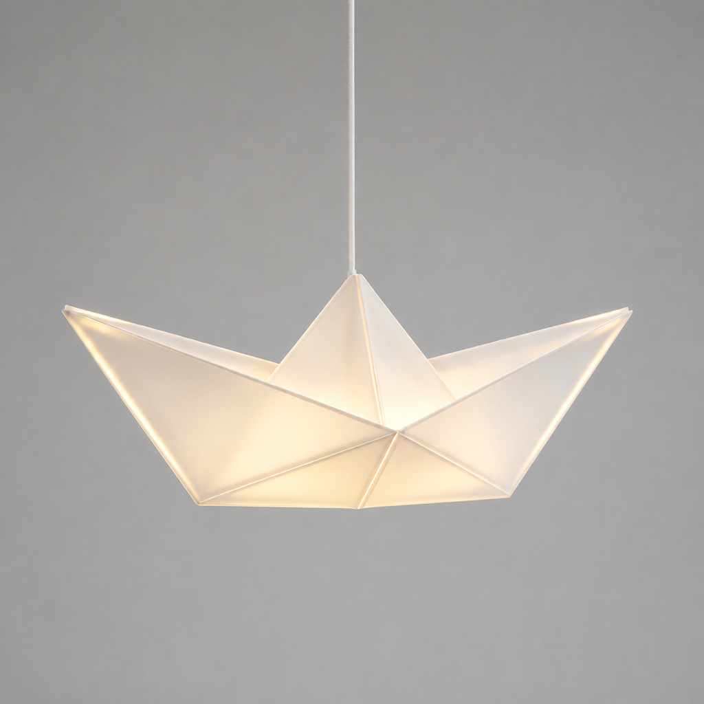 Origami Paper Boat Pendant Light