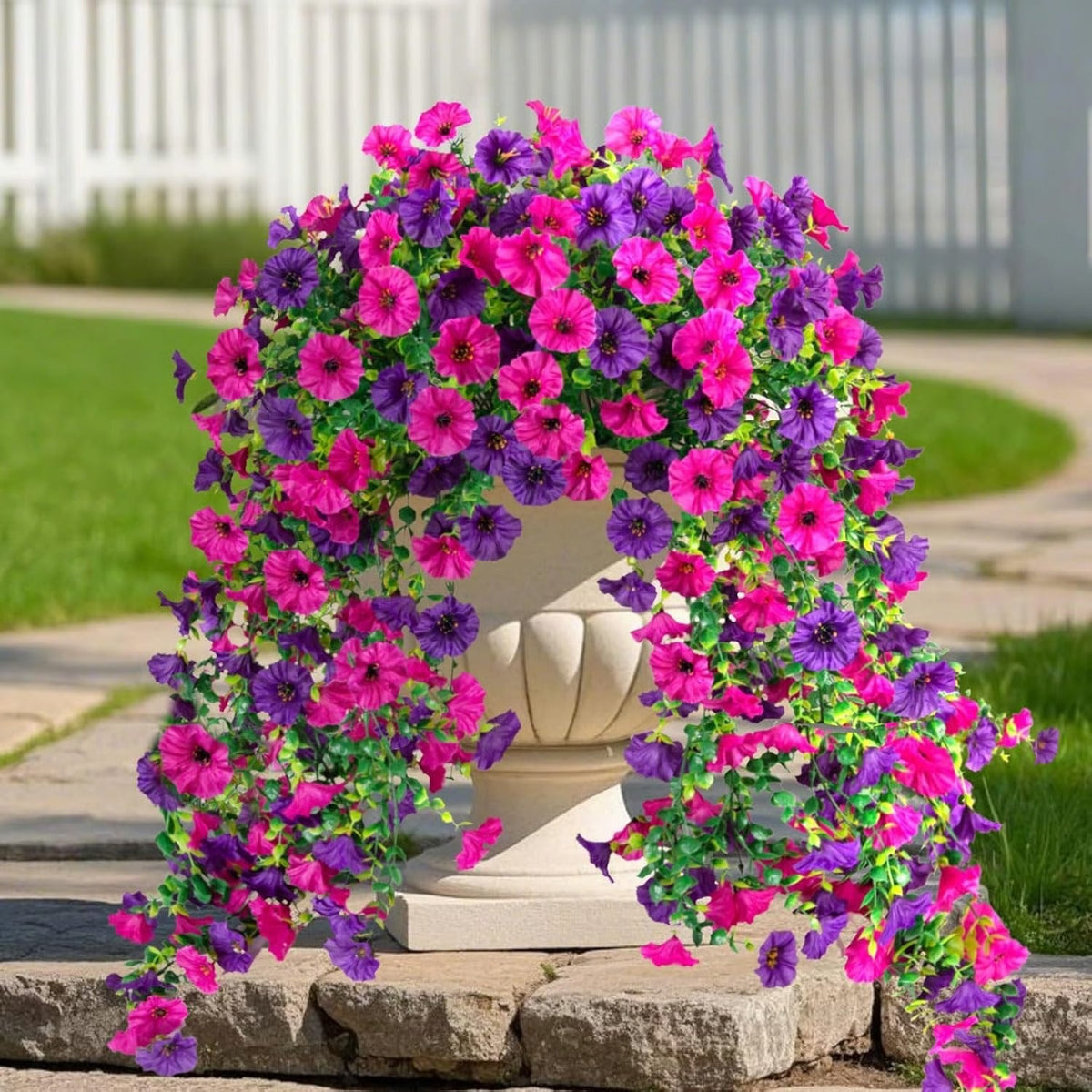 Artificial Morning Glory Hanging Vine Fake Wall Decor Flowers