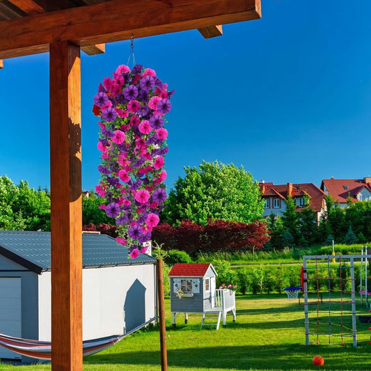 Artificial Morning Glory Hanging Vine Fake Wall Decor Flowers