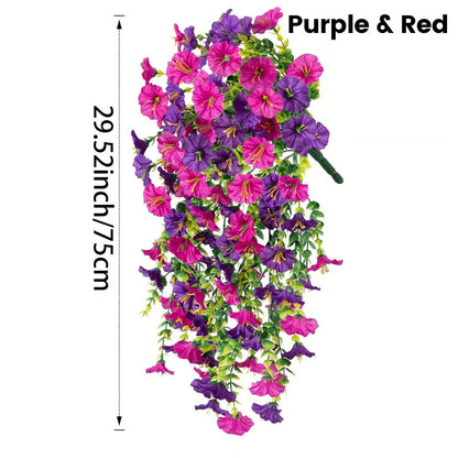 Artificial Morning Glory Hanging Vine Fake Wall Decor Flowers