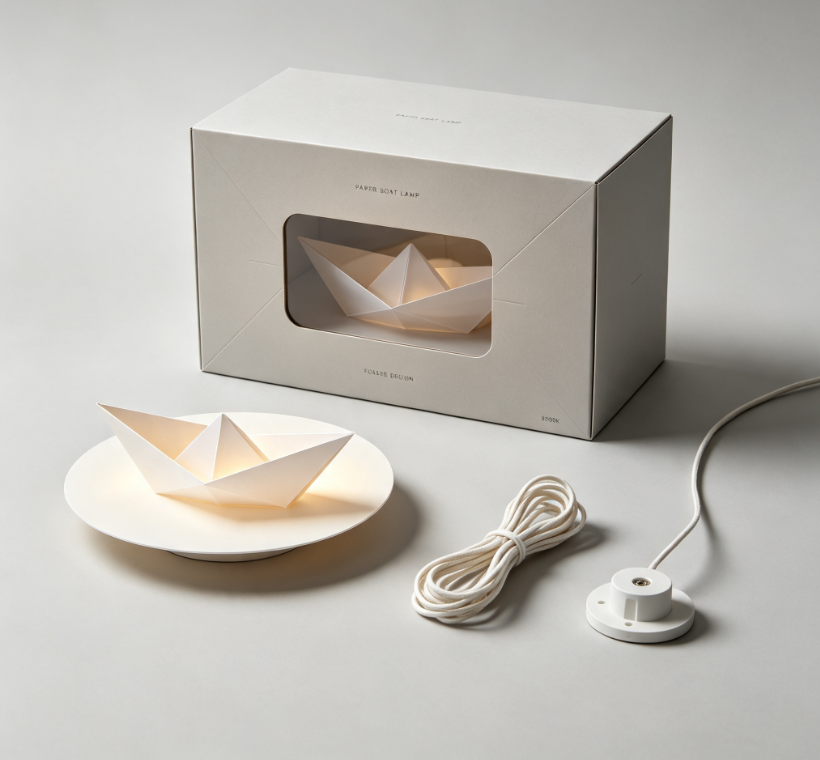 Origami Paper Boat Pendant Light