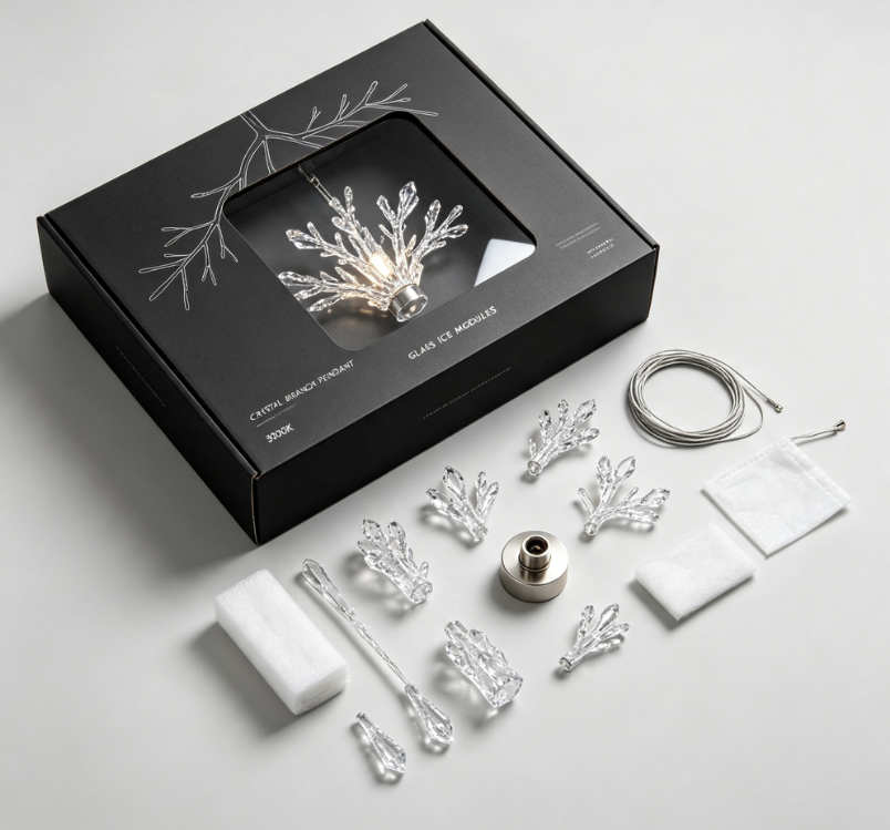 Crystal Branch Coral Chandelier